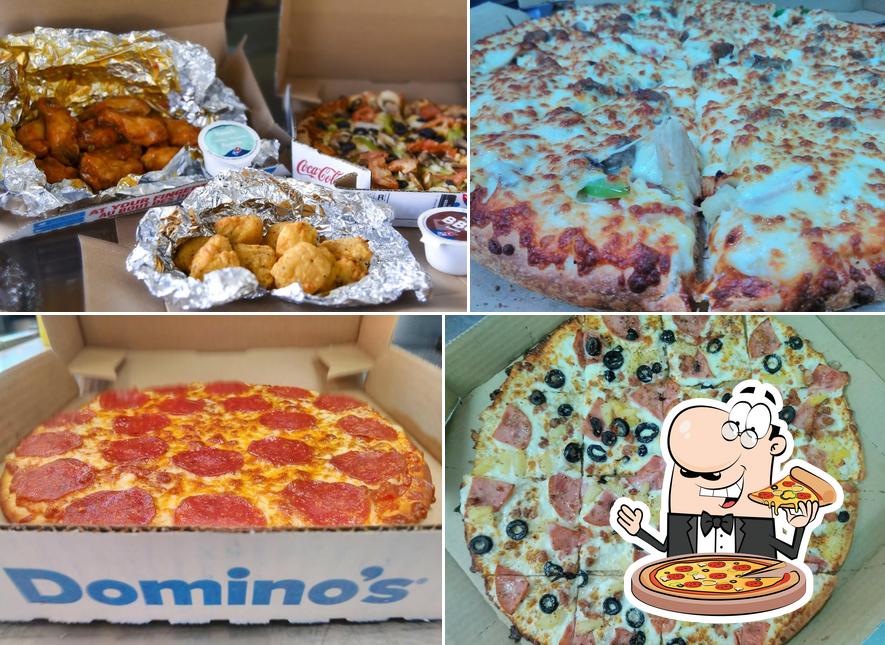 At Domino's Pizza, you can try pizza