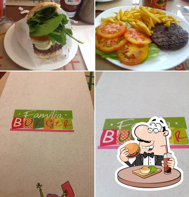 Delicie-se com um hambúrguer no Família Burger