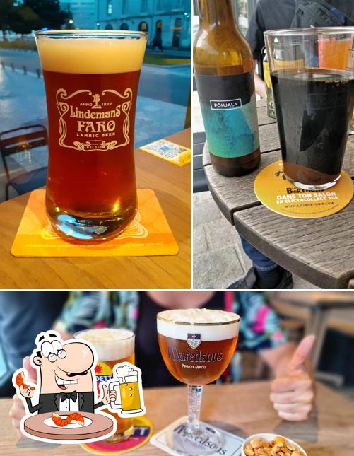 Vous pouvez prendre un verre de bière blonde ou brune