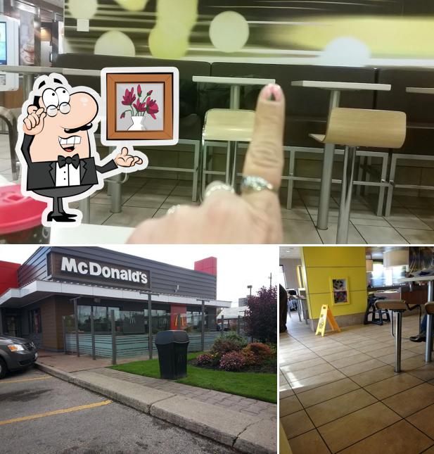 Vérifiez la photo représentant la intérieur et extérieur concernant McDonald's