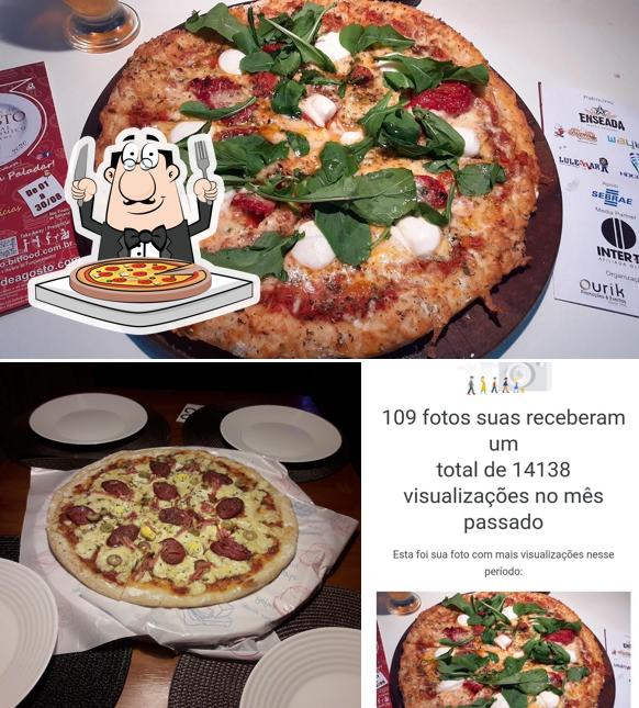 Peça pizza no O Veleiro Pizzas Massa descanso longo e fermentação natural assadas na Lenha