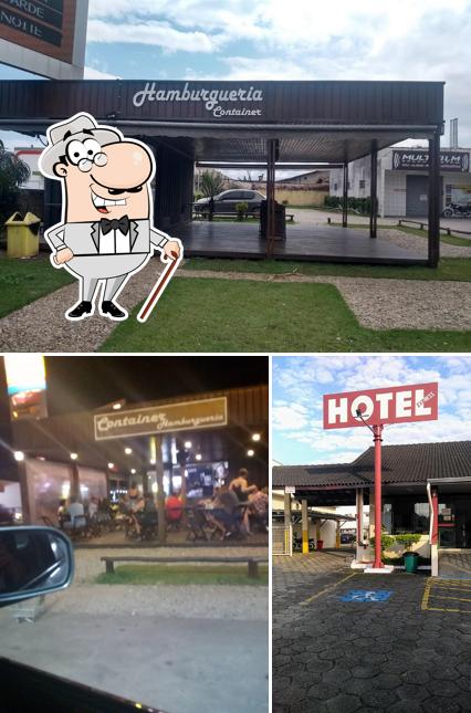 O exterior do Hamburgueria Container