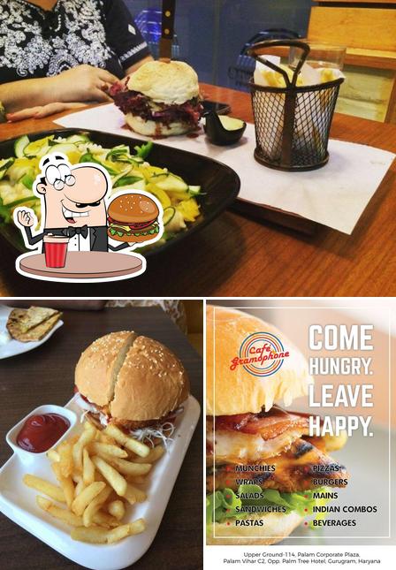 Get a burger at Café Gramophone