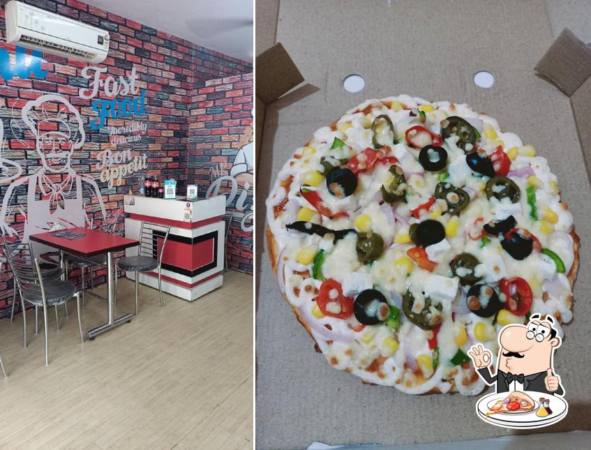 Try out pizza at Planet Pizza