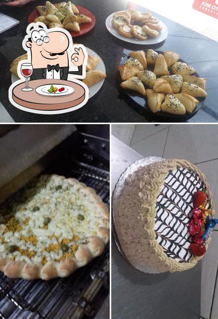 Comida em Mister cake , bolos, pizzas, lanches e porções