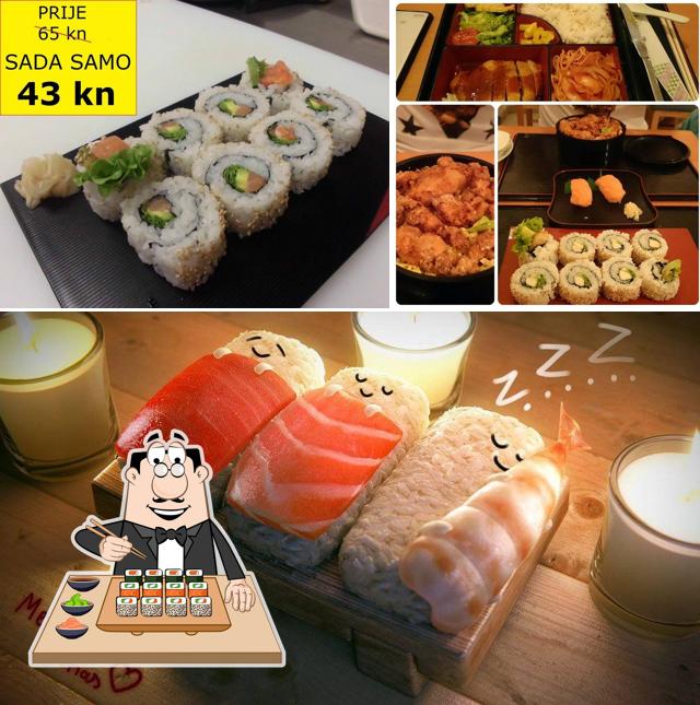 Scegli le diverse opzioni di sushi