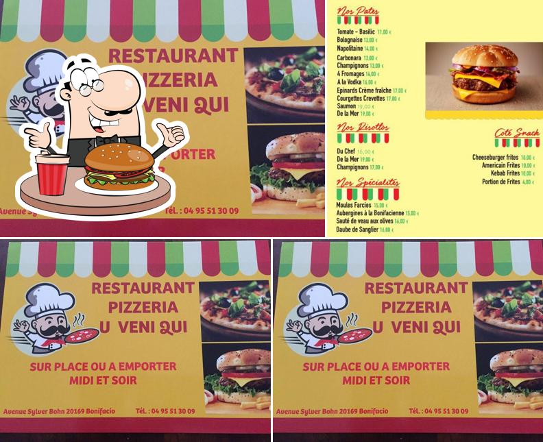 Commandez un hamburger à Café Restaurant U Veni Qui Bonifacio