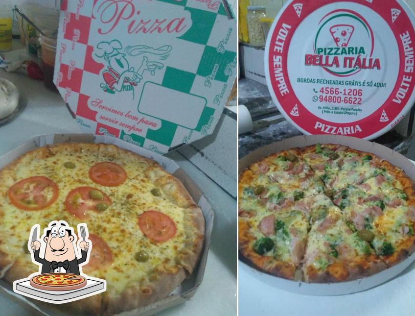 Escolha diferentes variedades de pizza