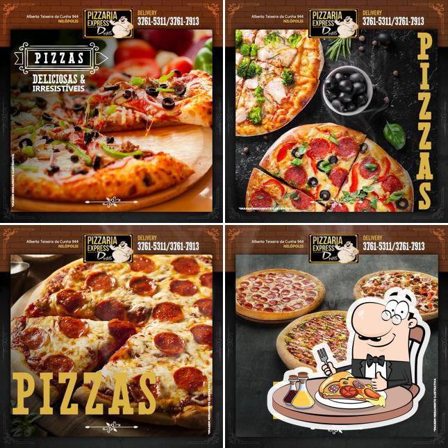 Escolha pizza no Pizzaria Express Dmais Nilopolis