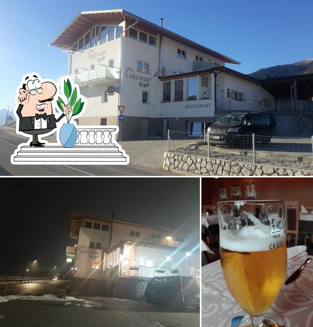 La esterno e birra del ristorante