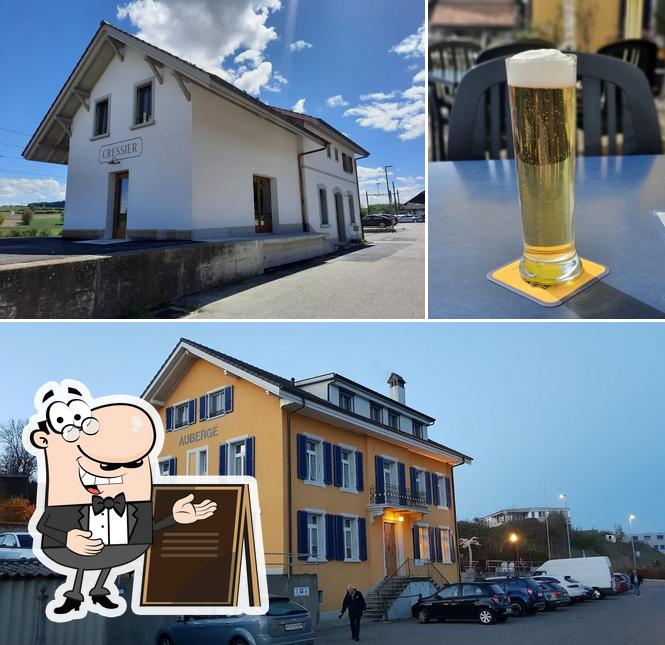 Auberge de la Gare si caratterizza per la esterno e birra