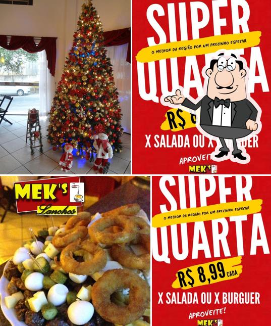 O interior do Mek's Lanches