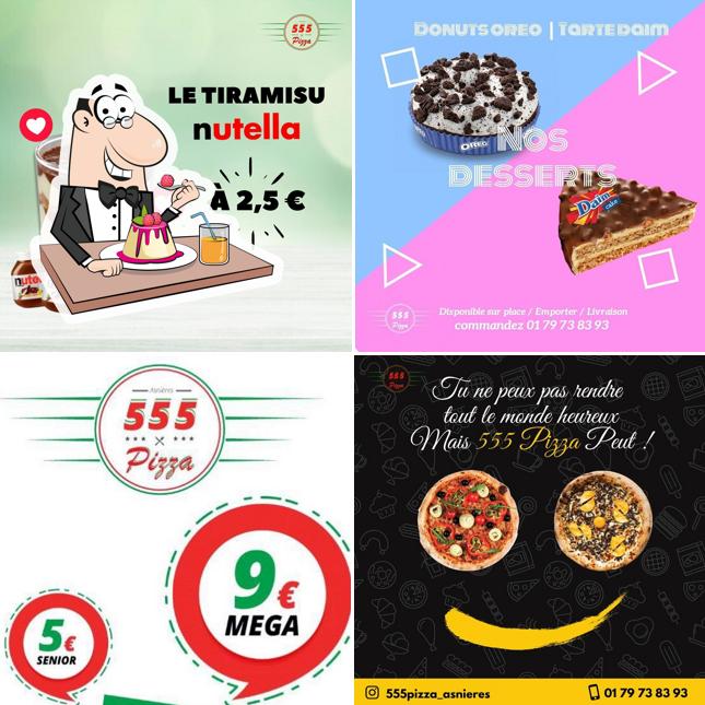 555 PIZZA propose une sélection de desserts