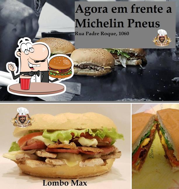 Experimente um hambúrguer no Capitão Polvilho Burguer