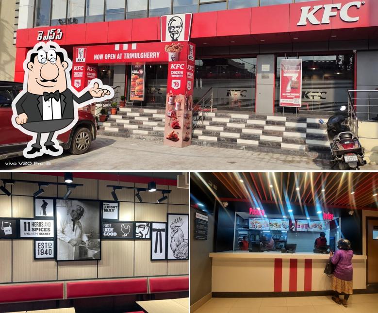 Among different things one can find interior and exterior at KFC