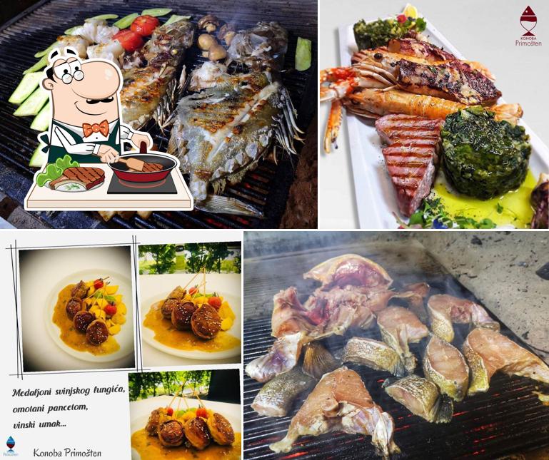 Попробуйте блюда из мяса в "Konoba Primošten (Seafood Specialist)"