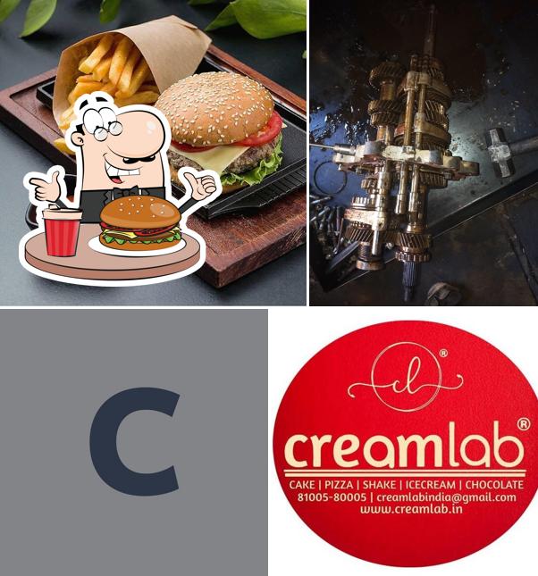 Try out a burger at CreamLab Bakery