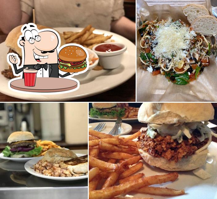Try out a burger at Spotted Dog Restaurant & Bar