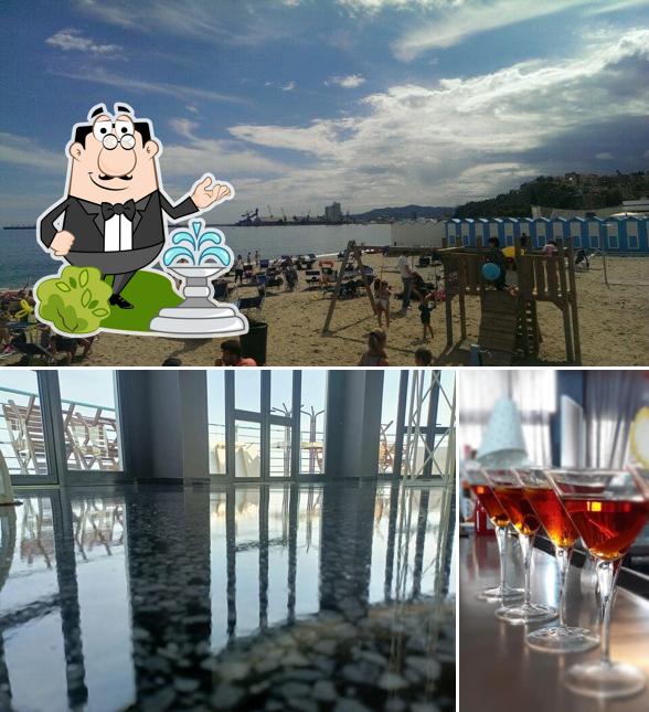 La esterno e alcol del ristorante