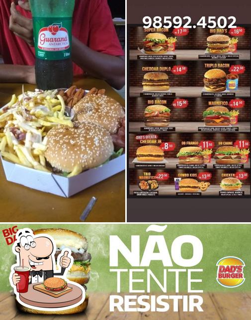 Consiga um hambúrguer no Dad's Burger