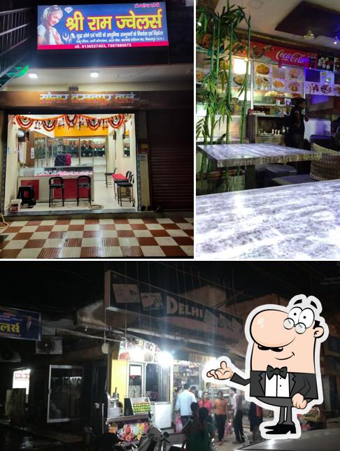 The picture of interior and exterior at Delhi Fast food