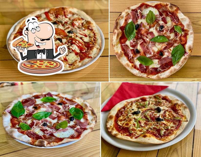 Prenez différents types de pizzas