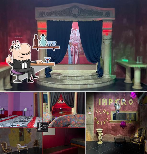 Gli interni di Impero club privé