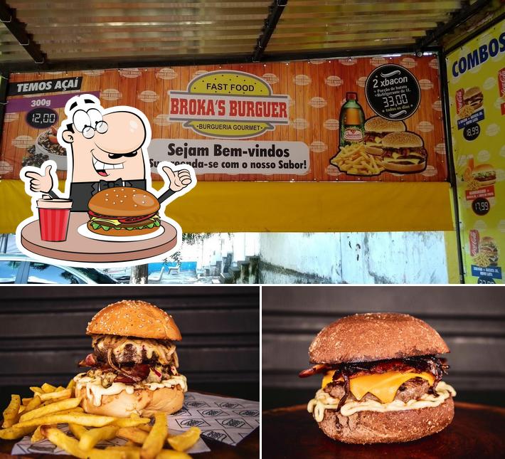 Experimente um hambúrguer no Brokas Burguer