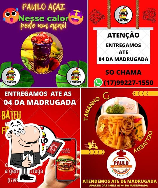 Paulo Lanches (Lanches & Porções, Hot-dog, Prato Feito & Marmitex de Comida, Açaí e Pastel)