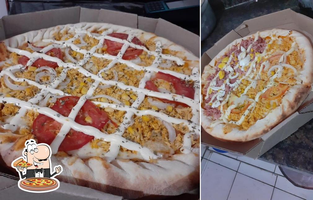 Experimente pizza no Pizzaria e Restaurante Rosa de Saron