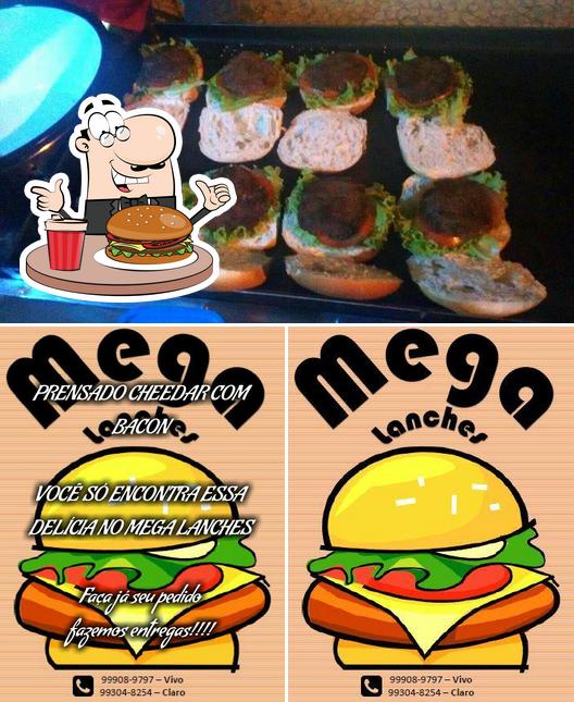 Consiga um hambúrguer no MEGA Lanches