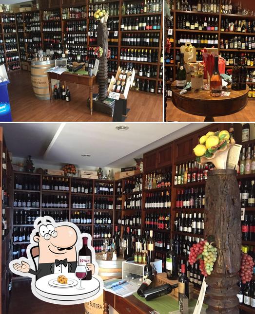 It’s nice to enjoy a glass of wine at Market Enoteca Bottari Vini e prodotti tipici siciliani