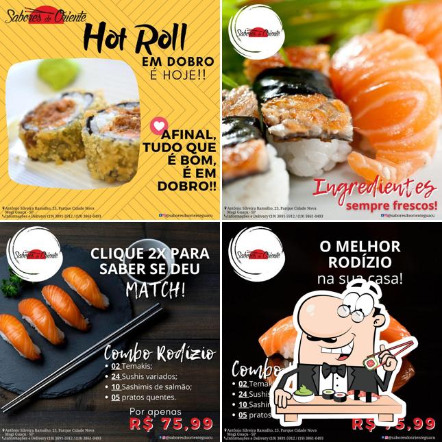 Escolha diversas opções de sushi