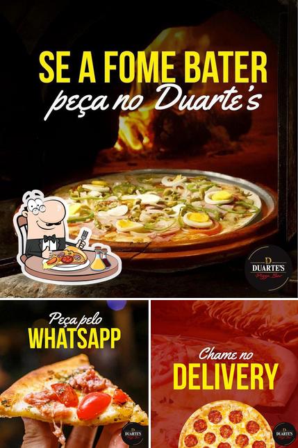 Peça pizza no Duarte's Pizza Bar