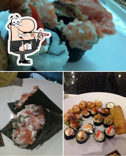 Escolha diferentes opções de sushi