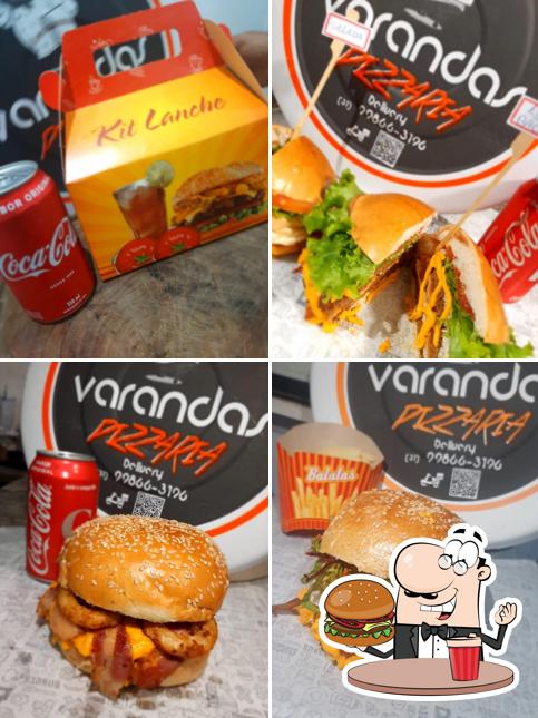 Experimente um hambúrguer no Varandas Restaurante e Pizzaria