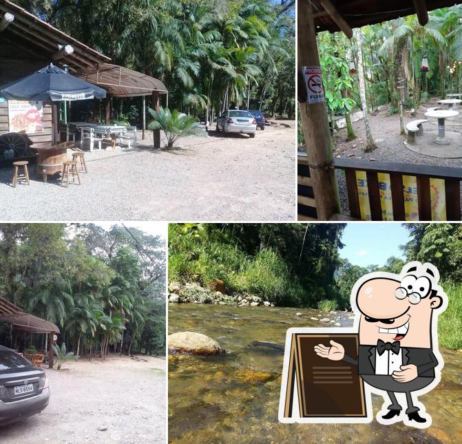 Você pode espairecer no na área externa do Empório Quiriri