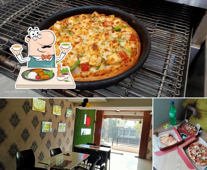 Pizza town cafe is distinguished by food and interior