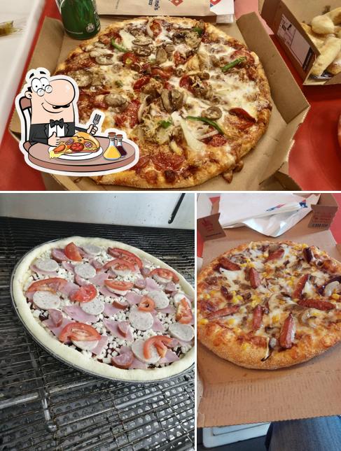 Pick pizza at Domino's Pizza