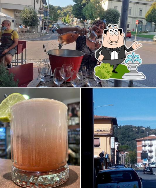 La esterno e cibo del ristorante