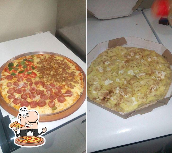 Escolha diferentes variedades de pizza