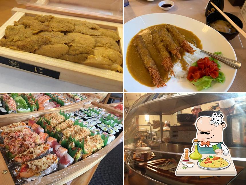 Comida en Kazoo Japanese Sushi Boat Restaurant