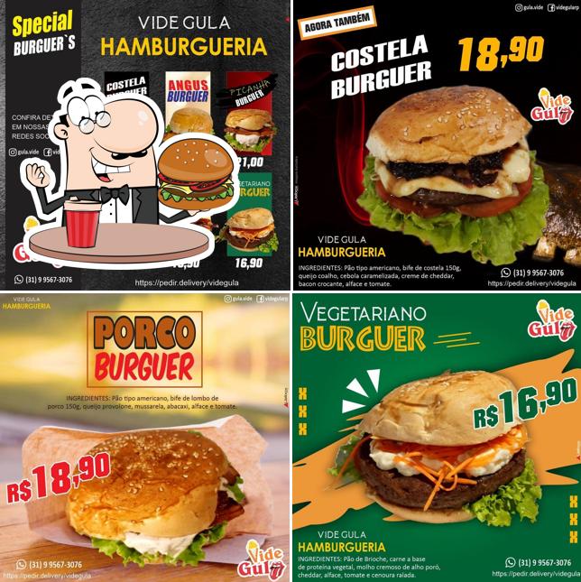 Peça um hambúrguer no Vide Gula Lanches