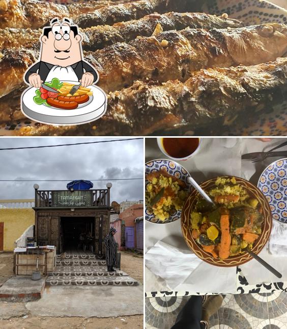 This is the image showing food and exterior at Café Tamazight