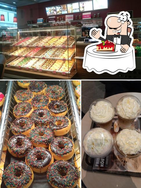 Dunkin' Donuts serve un'ampia varietà di dolci