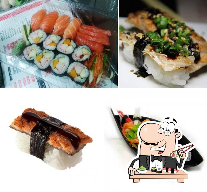 Peça diferentes opções de sushi