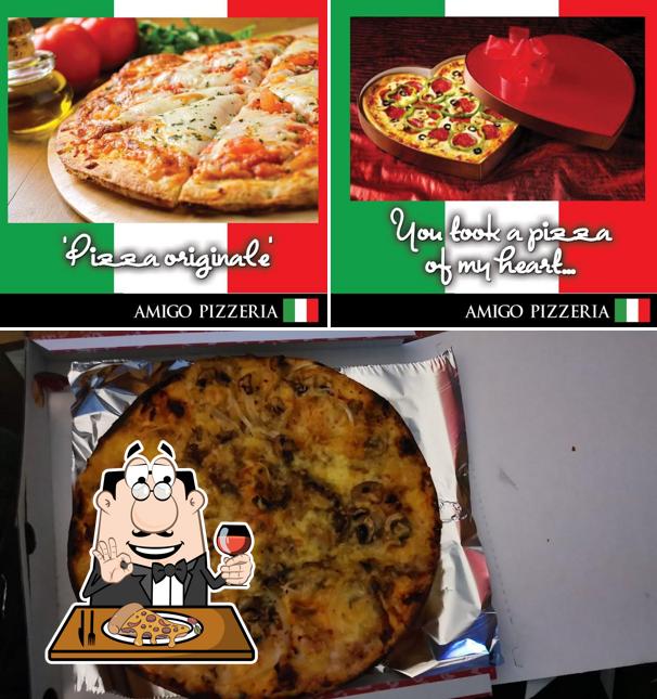 Закажите пиццу в "Pizzeria Amigo"