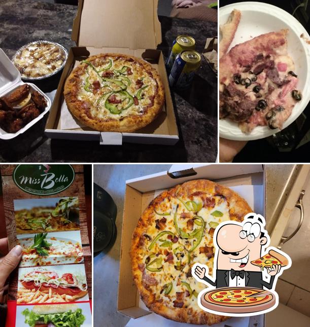 Choisissez des pizzas à Miss Bella