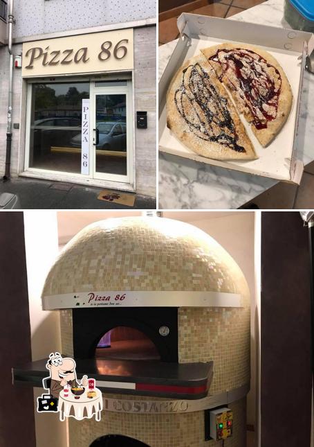 Questa è la foto che mostra la cibo e esterno di Pizza86