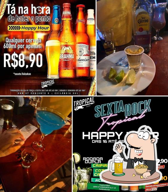 Você pode tomar uma tulipa de cerveja leve ou escura